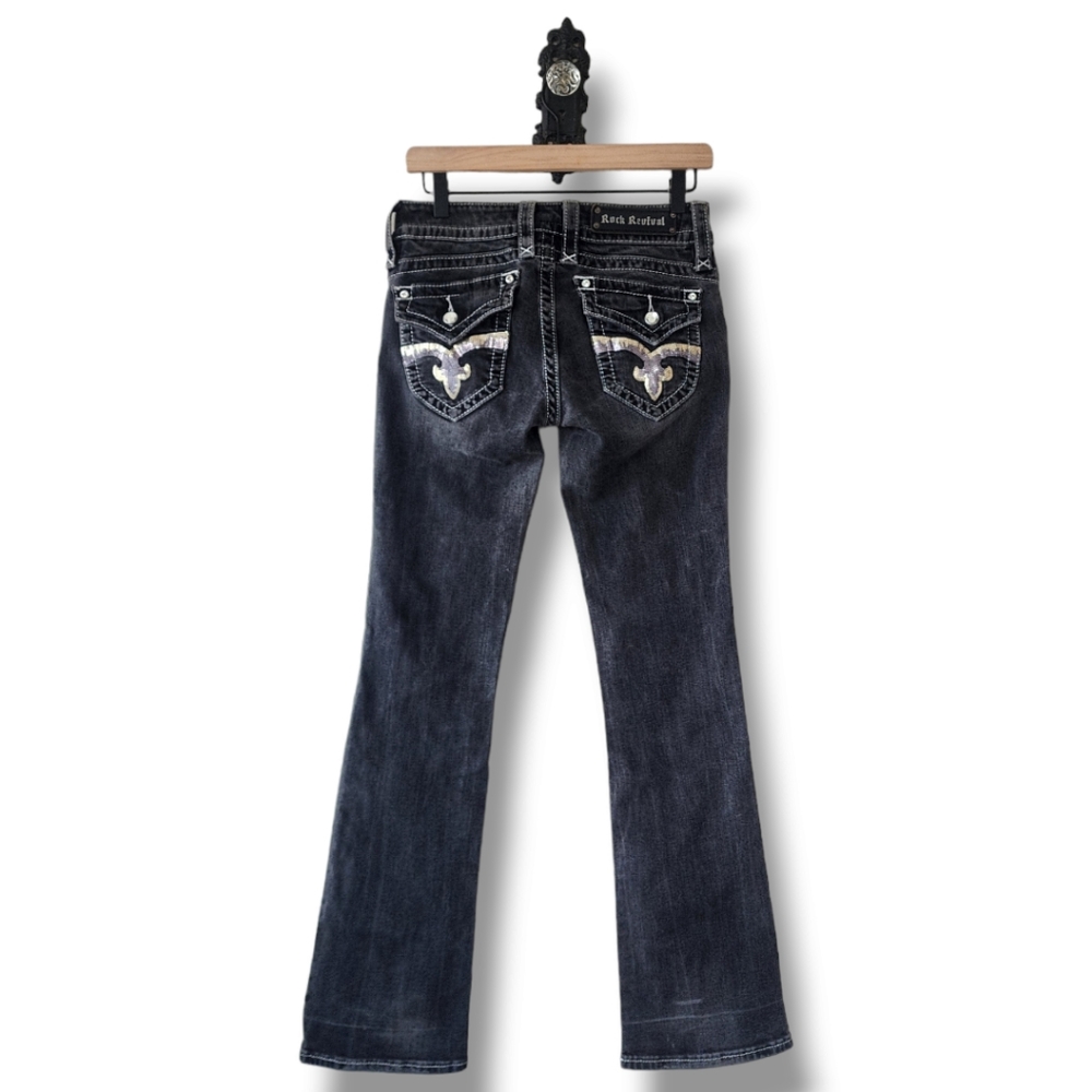 Rock Revival Women's Bootcut Black Jeans Size: 28 / Jen